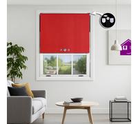 Triple Diamond Eyelet Blackout Roller Blind With Metal Fittings Free Alteration By Furnished - Red (W)210Cm X (L)210Cm
