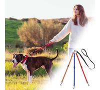 Triple Dog Lead Splitter, Removable&Adjustable Reflective Leash with Handles, 3 Way Dog Leash Handle Padded Triple Dogs Coupler Traction Rope for 1-3 Small and Medium Dogs