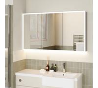 Triple Door Chrome Bathroom Mirror Cabinet with Lights Bluetooth Speaker & Demister 1200 x 700mm - Ursa