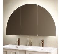 Triple Door Chrome Bathroom Mirror Cabinet with Lights Demister & Shaver Socket 1200 x 690mm - Empire