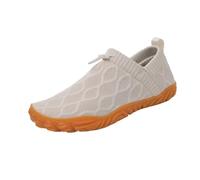 Slip on Barefoot Shoe, Casual Beach Walking Shoes, Slip on Knitted Water Sneakers, Minimalist Shoes Women, Quick-Dry Comfortable Outdoor Running Sneakers (White,7.5)