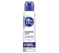 Triple Dry Classic Anti-Perspirant Spray 150ml | Unfragrance-Free | Clinically Proven | Unisex | 100-Hour Protection Against Excessive Sweating | Fights Odour | Triple Active Formula