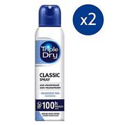 Triple Dry Classic Fragrance Free Anti-Perspirant 150ml 100hr x2 Bundle