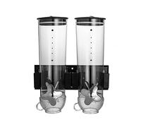 Triple Dry-Food Dispenser, Indispensable Dry Goods Dispensers Cereal Maker, Grid Grain Storage Bin Wall Mounted Dry Food Dispenser, For Cereal, Oatmeal, Candy, Granola Nuts,