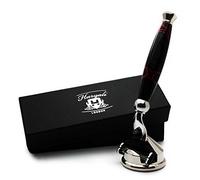 Triple Edge Cartridge Compatible Head Razor in Black & Red Designed handle along with Corn Shaped Razor Holder.