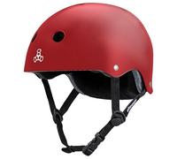 Triple Eight Deep Cover Helmet - Ideal for Skateboarding, Cycling, BMX, and Roller Skating - Large/X-Large - Scarlet Red Glossy