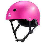 Triple Eight Deep Cover Helmet - Ideal for Skateboarding, Cycling, BMX, and Roller Skating - Small/Medium - Pink Glossy