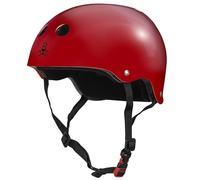 Triple Eight The Certified Sweatsaver Helmet for Skateboarding, BMX, Roller Derby and Roller Skating, S. Red Glossy, S/M