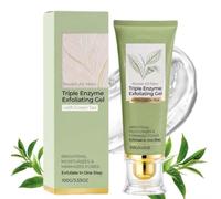 Triple Enzyme Exfoliating Gel,Triple Enzyme Green Tea Exfoliating Aqua Peel Gel,Deep Pore Face Exfoliant,Gentle Facial Exfoliator, Dead Skin Remover, Natural Cellulose for Peeling, Reveal All-New Skin
