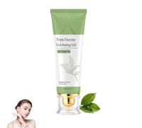 Triple Enzyme Green Tea Exfoliating Gel, Deep Cleansing Face and Body Exfoliating Scrub Gel, Brightens Tone, Removes Pore, Reveal All-New Skin for Men and Women，1