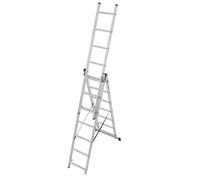 Triple Extension Ladder | Aluminium Combination Multipurpose Ladder | 3X7 Tread | EN131 Certified | 150KG Capacity | Ideal for DIY | Extended to 5.73m