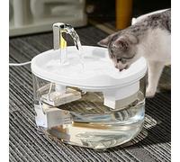 Triple-Filter Pet Water Fountain, 1.5 L Cat Water Fountain For Drinking, Automatic Pet Drinking-Fountain, Usb Powered, Visible Water Level, Removable, Vet-Approved Hydration Hack (WHITE-1)
