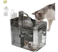 Triple-Filter Pet Water Fountain, 1.5 L Cat Water Fountain For Drinking, Automatic Pet Drinking-Fountain, Usb Powered, Visible Water Level, Removable, Vet-Approved Hydration Hack (GREY)