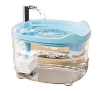 Triple-Filter Pet Water Fountain, 50 Oz Cat Water Fountain, 1.5L Automatic Cat Dog Fountain, Ultra-Quiet Pump with LED Indicator for Cats Dogs Multi Pets(Blue)