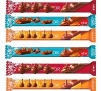 Triple Flavour Chocolate Bars - Milk Chocolate, Orange Zest & Salted Caramel - 38g Each - Rich, Creamy & Full of Flavour - Lnd (6 x Bar, Random Mixed)