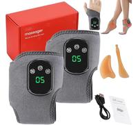 Triple Foot Massager - Pain Relief, Adjustable Heat Massage, Smart Timer, Touch Screen, Effective Ankle Massage for Fatigue Relief 1PCS