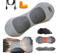 Triple Fusion Back Massager, 2026 Upgrade 3 in 1 Back Massager with Traction Lifting, Vibration & Heat, Relieving Sciatica, Lower Back, and Leg Pain Naturally, Ergonomic Lumbar Support (Grey)