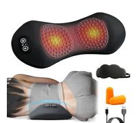 Triple Fusion Back Massager, 2026 Upgrade 3 in 1 Back Massager with Traction Lifting, Vibration & Heat, Relieving Sciatica, Lower Back, and Leg Pain Naturally, Ergonomic Lumbar Support (Black)