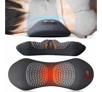 Triple Fusion Back Massager, 3-in-1 Back Massager with Traction Lifting and Vibration Massage and Heat Compress Against Pain, Sciatica Massager for Neck, Shoulder, Backs, Waist Wedge Bolster(Black)
