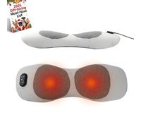 Triple Fusion Back Massager, Smooth Vibration Massageback Massager Spine with Heat & Adjustable Traction, Ergonomic Design with Adjustable Height Lower Back Pain Relief & Deep Tissue Relaxation