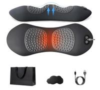 Triple Fusion Pillow, Triple Fusion Massager with Airbag Lifting, Vibration & Heat, Whisper Quiet Operation, Promote Relaxation in The Back & Neck (Dark Gray)