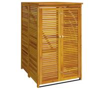 Single Garbage Bin Shed 70x89x117 cm Solid Wood Acacia