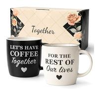 Triple Gifffted Let's Have Coffee Together Mug for Couples, 380 ml Ceramic