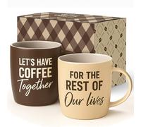 Triple Gifffted Let's Have Coffee Together Mug for Couples, 380 ml Ceramic