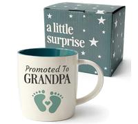 Triple Gifffted Promoted to New Grandpa to Be Coffee Mug Gift, 380ml