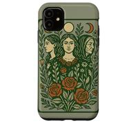 Triple Goddess Moon Illustration Pagan Pride Goddesses Case for iPhone 11
