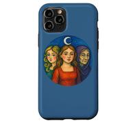 Triple Goddess Moon Illustration Pagan Pride Goddesses Case for iPhone 11 Pro