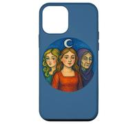 Triple Goddess Moon Illustration Pagan Pride Goddesses Case for iPhone 12 mini