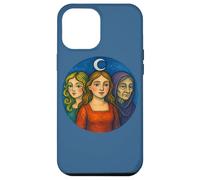 Triple Goddess Moon Illustration Pagan Pride Goddesses Case for iPhone 12 Pro Max