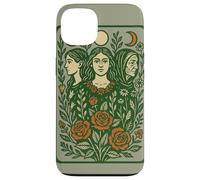 Triple Goddess Moon Illustration Pagan Pride Goddesses Case for iPhone 13