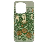 Triple Goddess Moon Illustration Pagan Pride Goddesses Case for iPhone 15 Pro