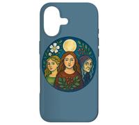 Triple Goddess Moon Illustration Pagan Pride Goddesses Case for iPhone 17