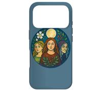 Triple Goddess Moon Illustration Pagan Pride Goddesses Case for iPhone 17 Pro