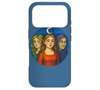 Triple Goddess Moon Illustration Pagan Pride Goddesses Case for iPhone 17 Pro