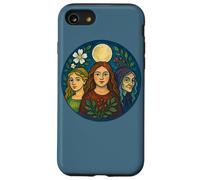 Triple Goddess Moon Illustration Pagan Pride Goddesses Case for iPhone SE (2020) / 7/8