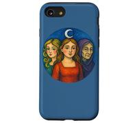 Triple Goddess Moon Illustration Pagan Pride Goddesses Case for iPhone SE (2020) / 7/8