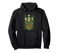 Triple Goddess Moon Illustration Pagan Pride Goddesses Pullover Hoodie