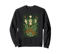 Triple Goddess Moon Illustration Pagan Pride Goddesses Sweatshirt