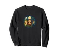 Triple Goddess Moon Illustration Pagan Pride Goddesses Sweatshirt