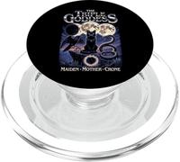 Triple Goddess Moon Phases Black Cat Raven Snake Wiccan PopSockets PopGrip for MagSafe