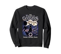 Triple Goddess Moon Phases Black Cat Raven Snake Wiccan Sweatshirt