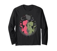 Triple Goddess Silhouette - Feminine Divine Wiccan Symbol Long Sleeve T-Shirt