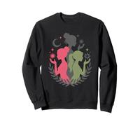 Triple Goddess Silhouette - Feminine Divine Wiccan Symbol Sweatshirt