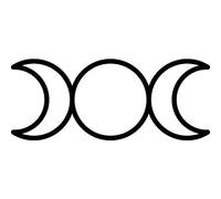 'Triple Goddess Symbol' Rubber Stamp - Unmounted Design for Crafting & Scrapbooking, A8 (RS00038147)
