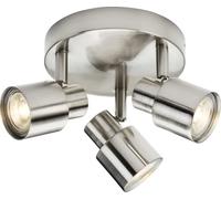 Knightsbridge CSP2BC 230V GU10 Triple Spotlight - Brushed Chrome