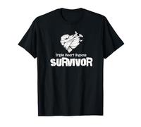 Triple Heart Bypass Survivor tattooed heart design T-Shirt